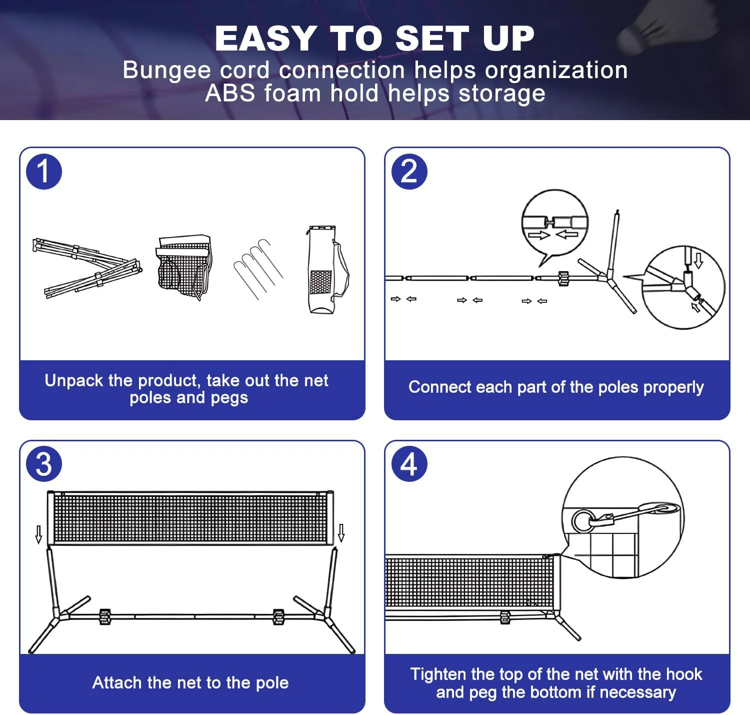 شبكة رياضية متعددة الاستخدامات - مراجعة Badminton Net وسعره